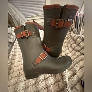 Sperry Top Sider Grey/Slate Rubber Rain Boots